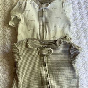 Carter’s Gray & White Sleepers